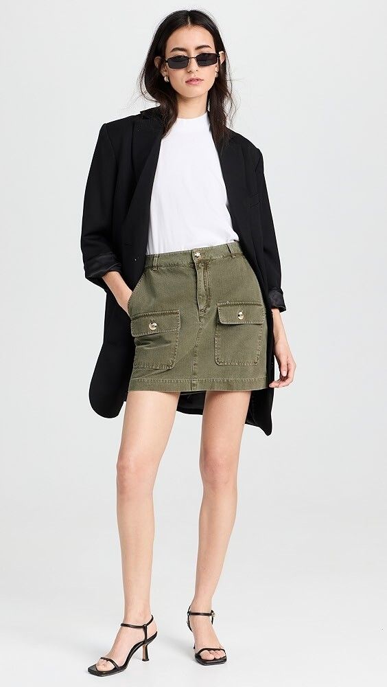 Anine Bing Aliza Skirt Green