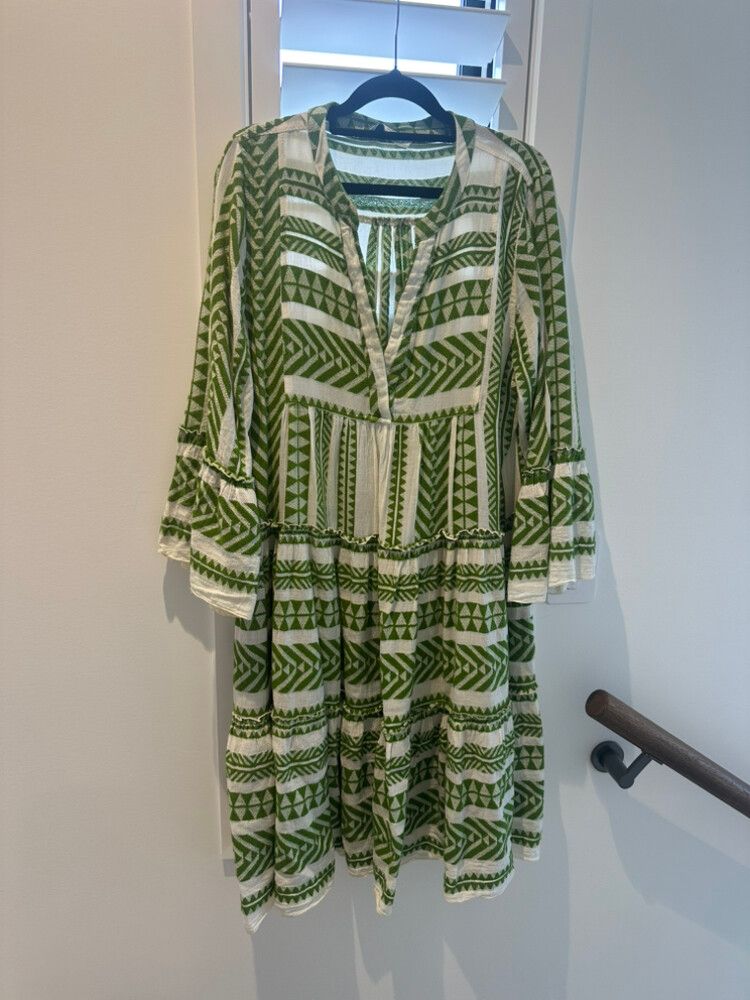 Devotion Twins Green White Dress Size M