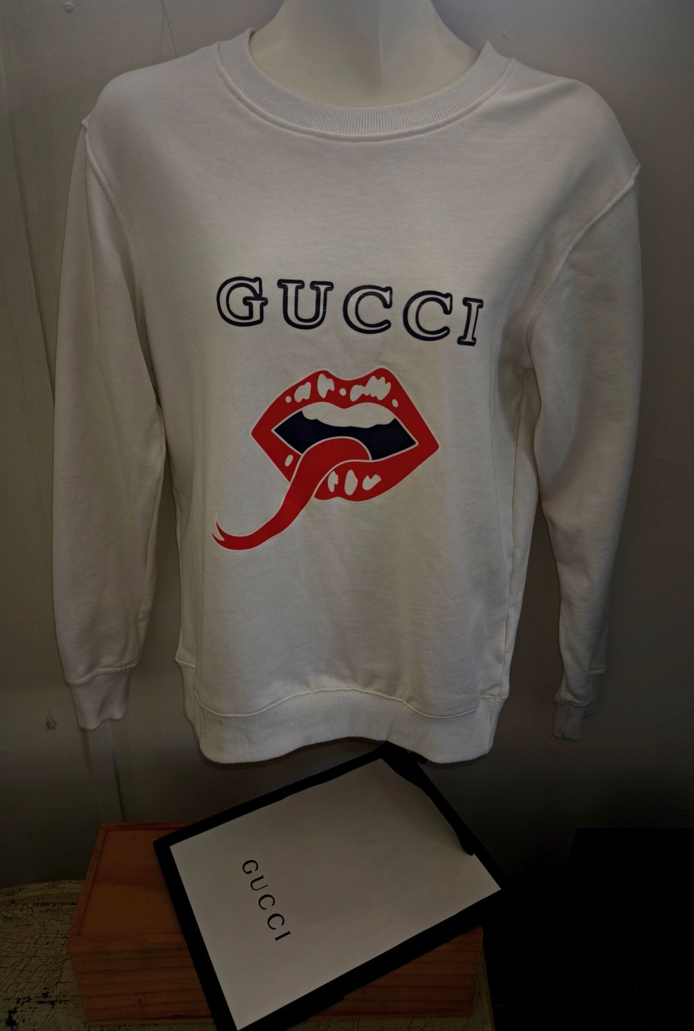 Gucci Lip Print / Mouth Logo Crewneck Sweatshirt