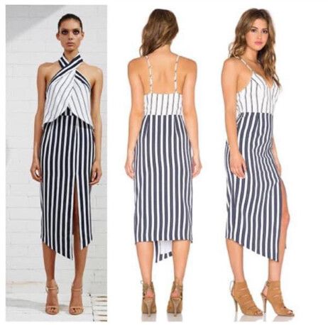 Striped Pencil Skirt