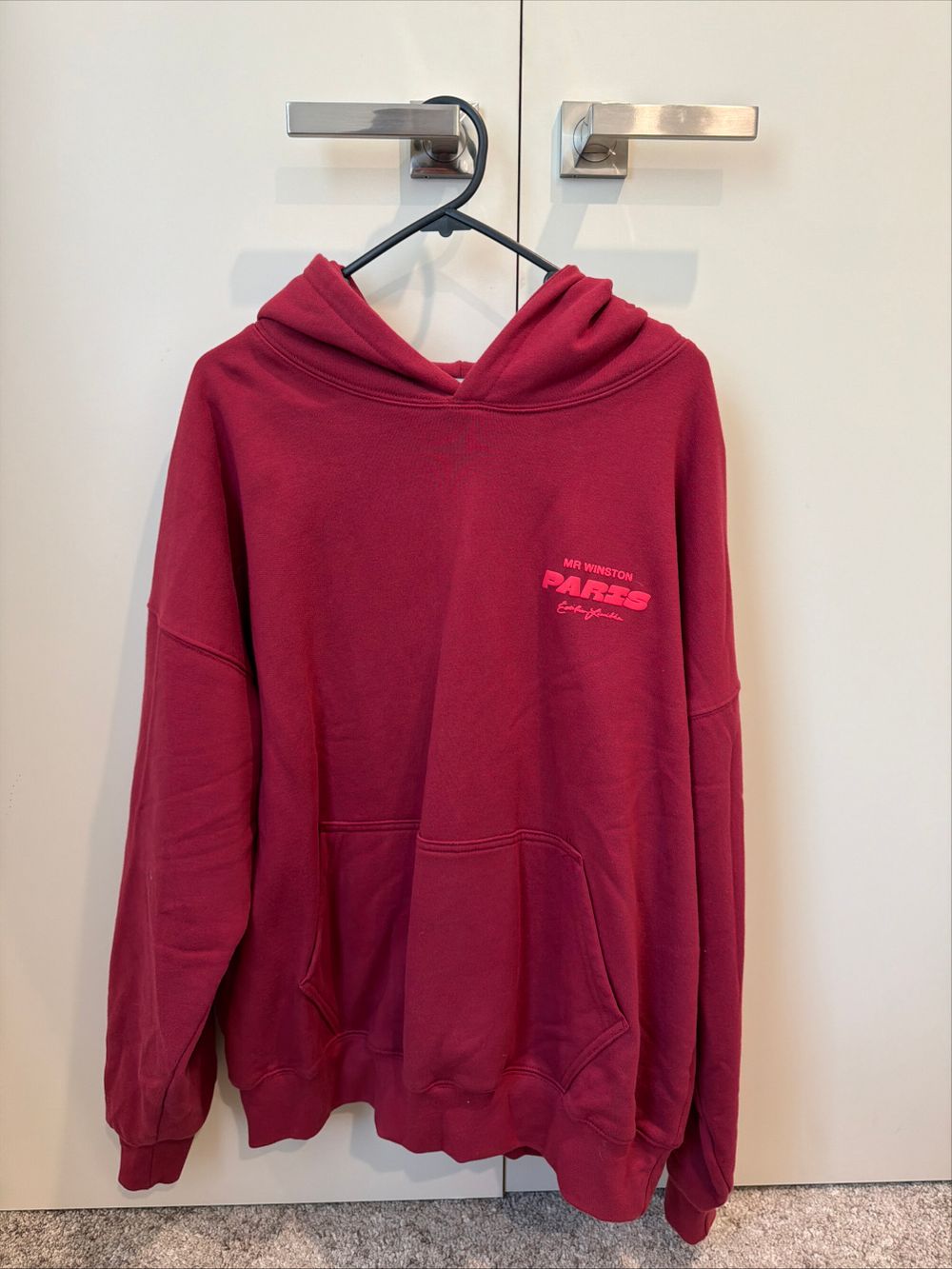 Mr Winston Paris Burgundy Hoodie