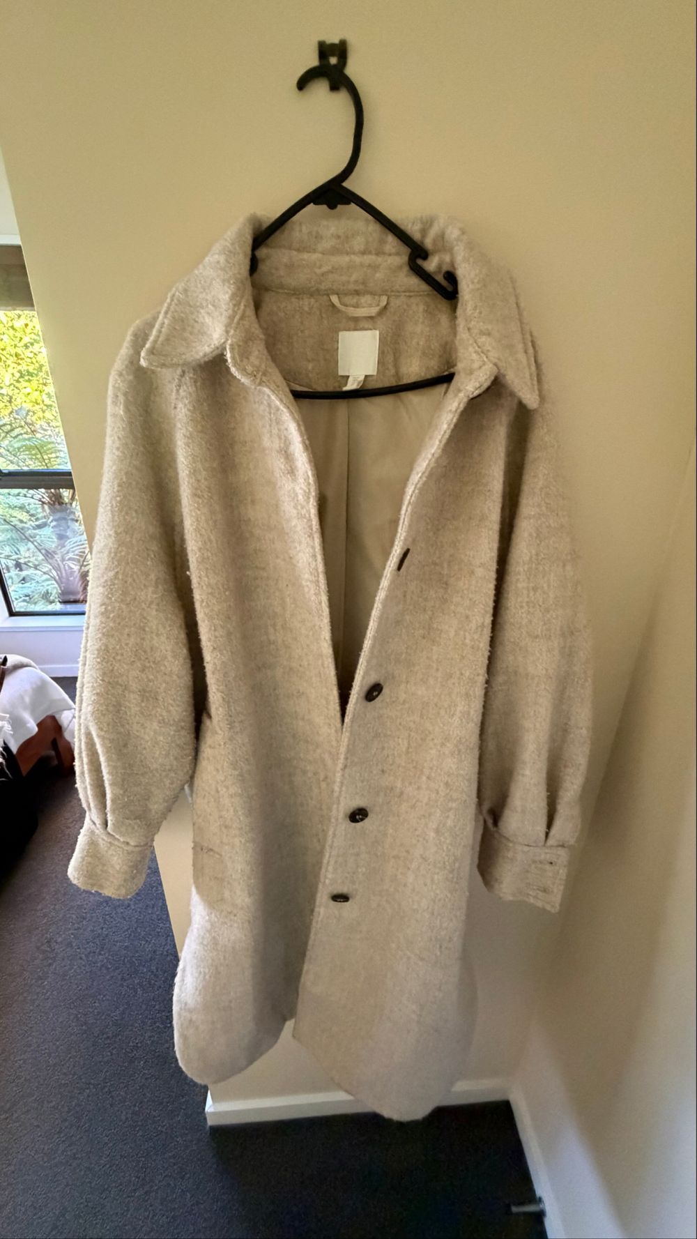 H&M Beige Textured Coat