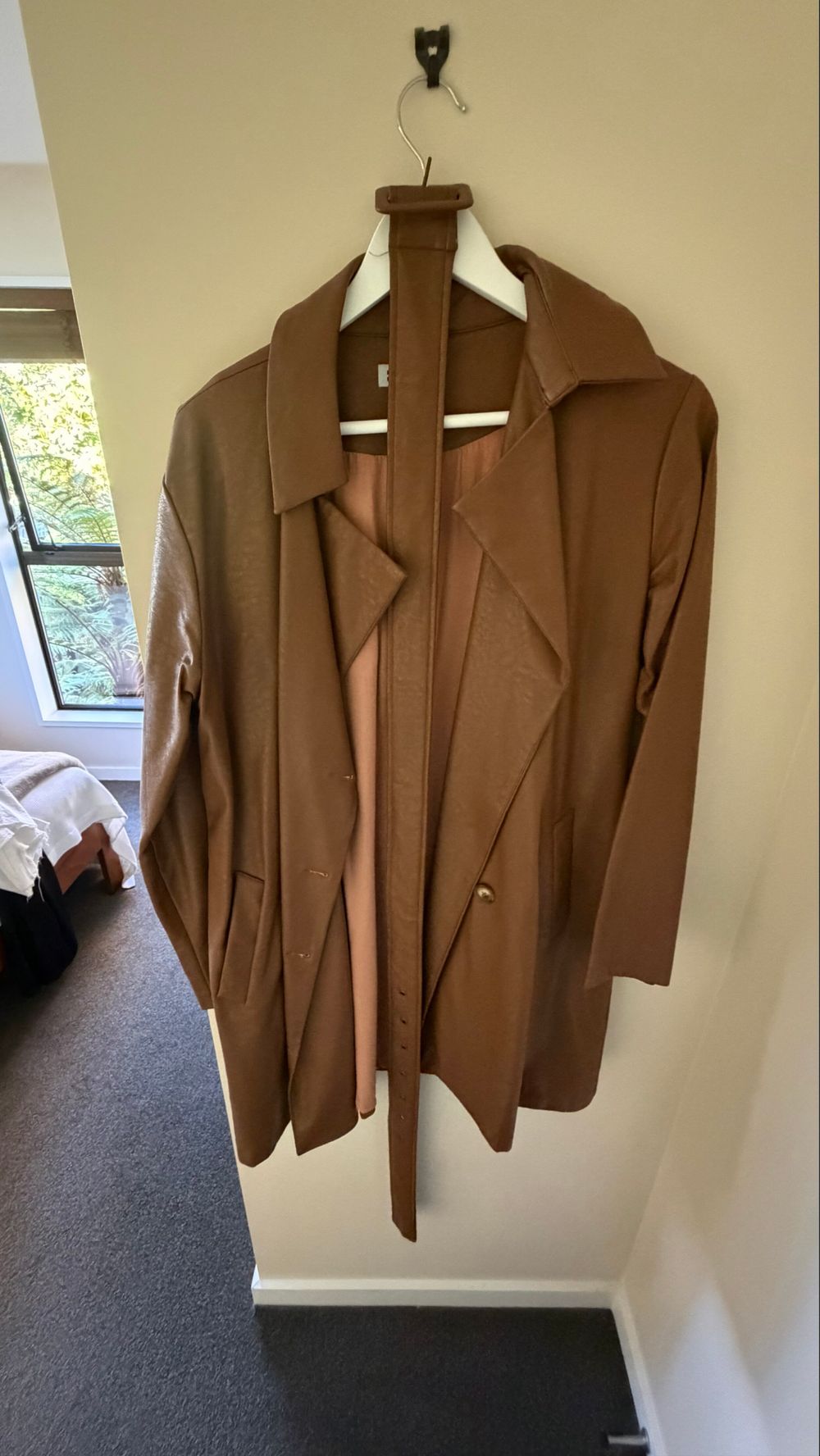 Beginning Boutique Brown Faux Leather Jacket