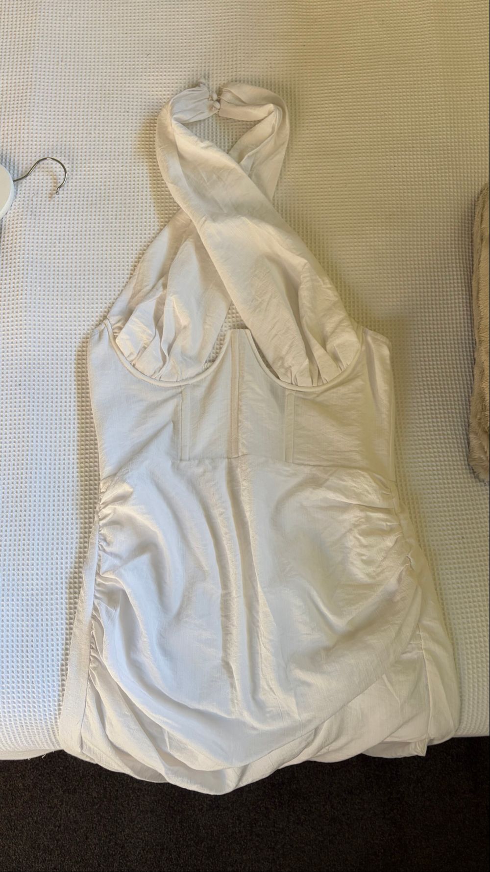 Misspap White Halter Neck Dress
