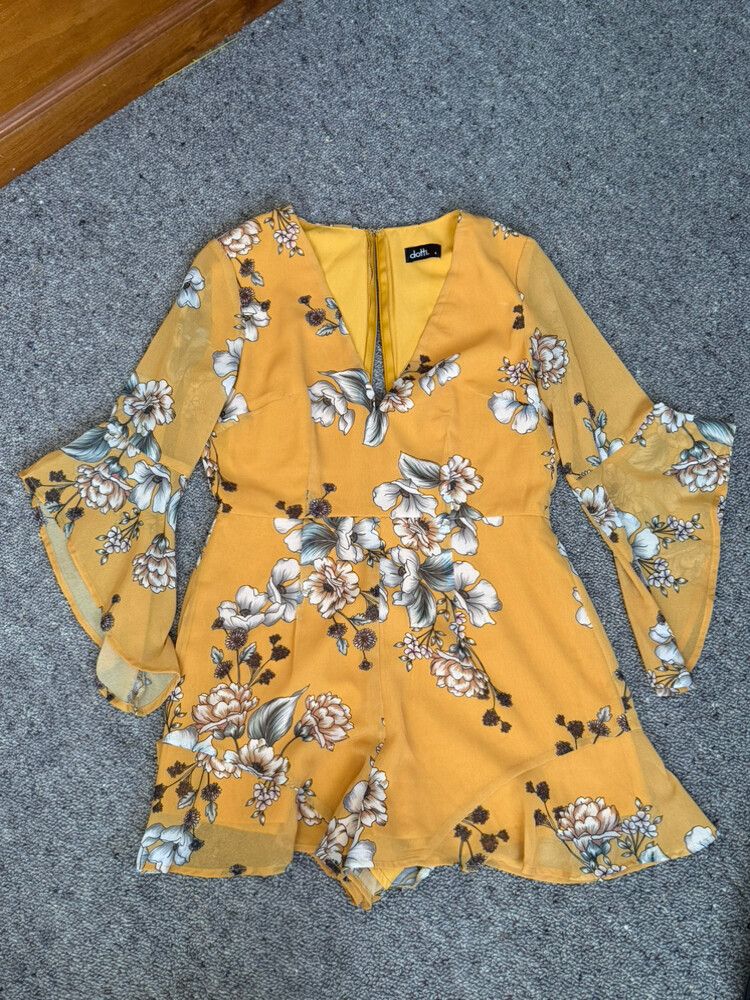 Dotti Yellow Floral Playsuit