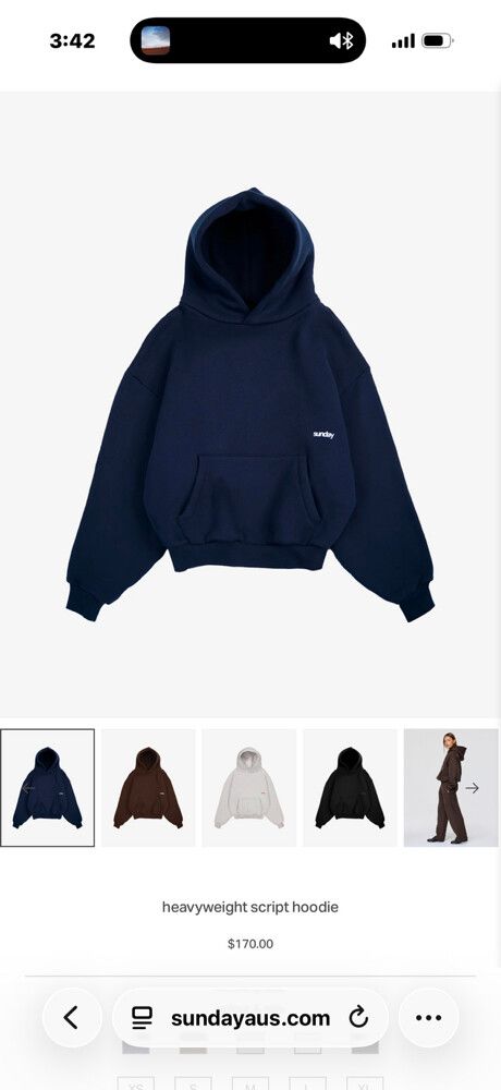 Sunday Heavyweight Script Hoodie