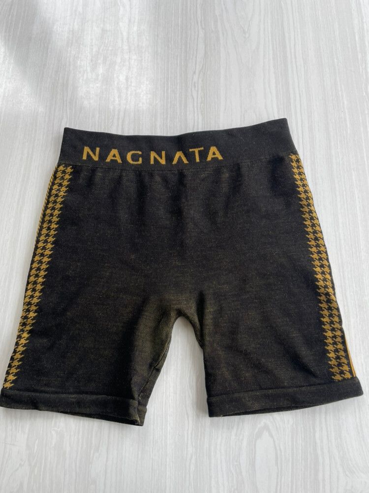 Nagnata Suki Side Stripe Merino Wool Blend Biker Shorts