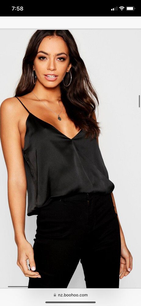 boohoo satin top
