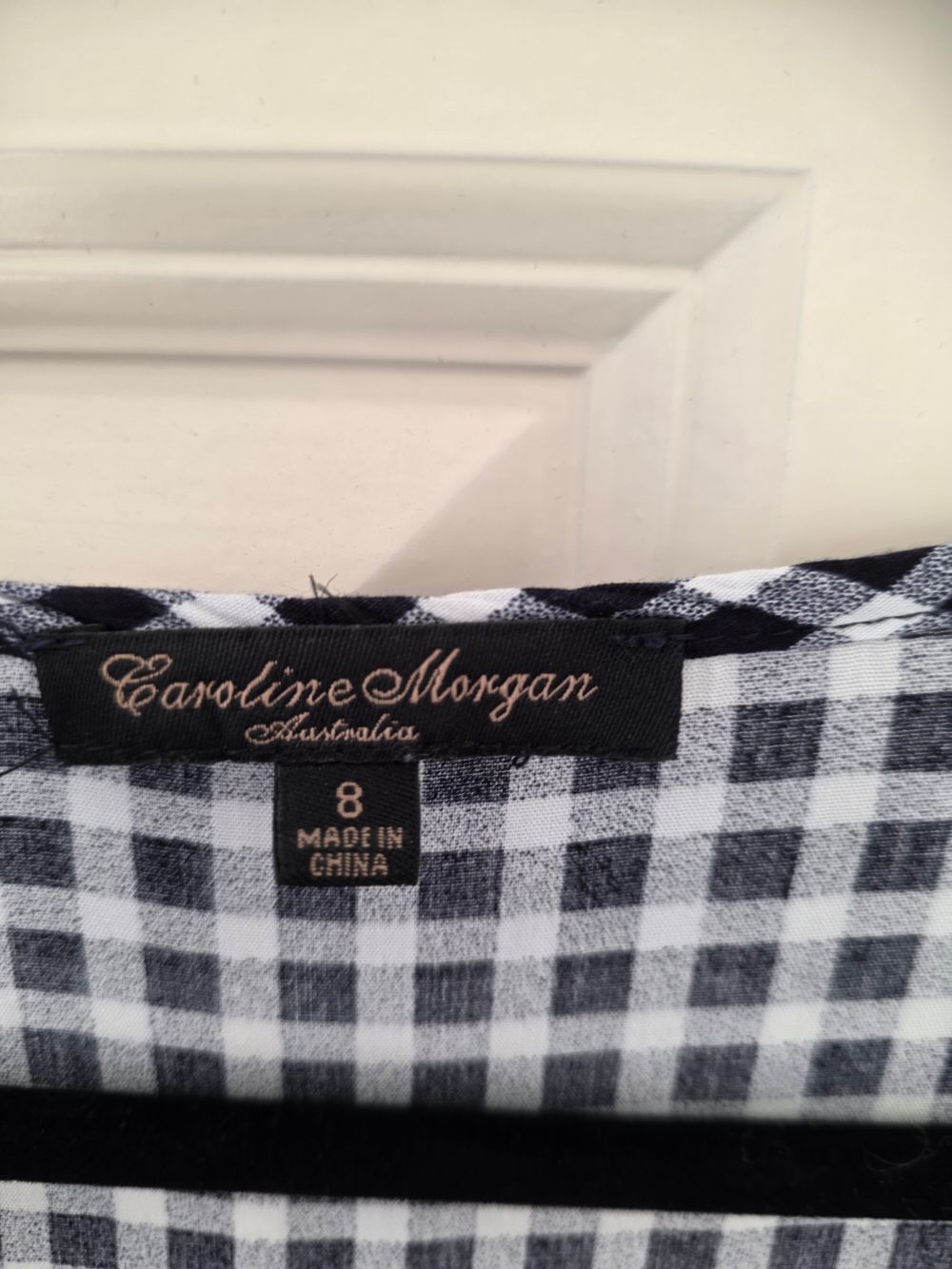 Caroline Morgan Black And White Gingham Maxi Dress