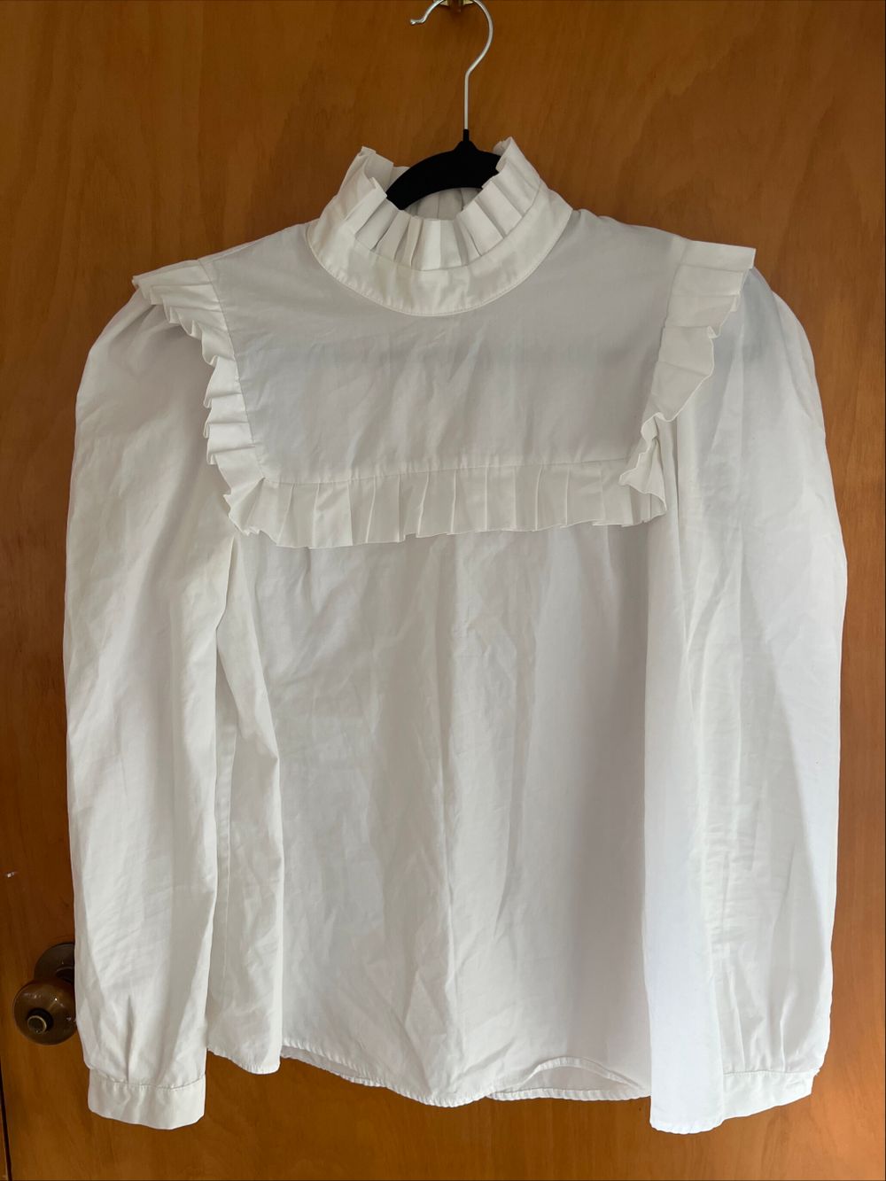 Claudie Pierlot White Ruffle Shirt