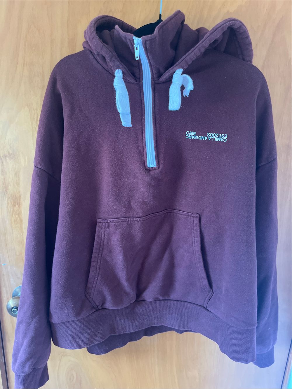 Camilla and Marc Maroon Hoodie
