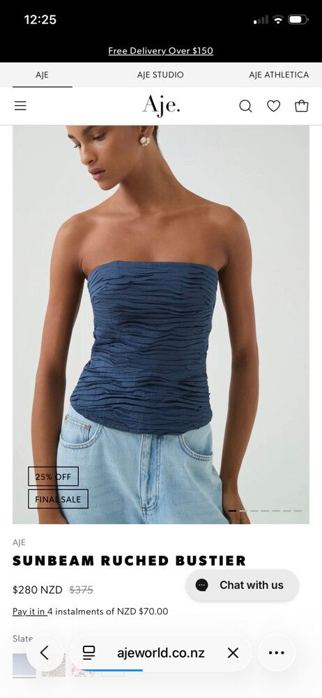 Aje Sunbeam Ruched Bustier