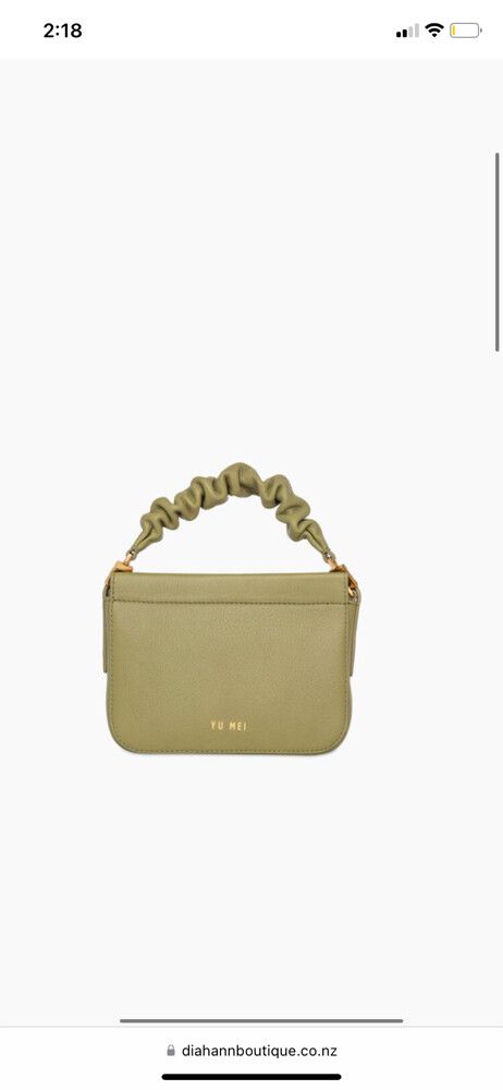 Yu Mei Scrunchie VI - Deer Nappa Green Moss