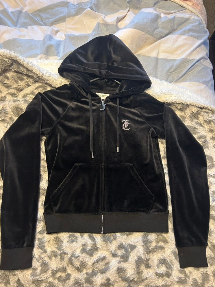 Juicy Couture Black Velour Hoodie