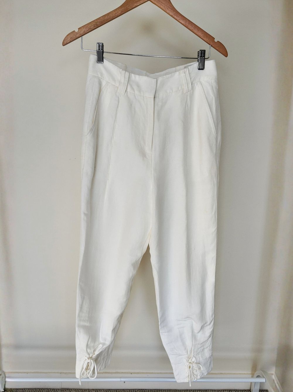 AJE Pants Aurora Lace-Up Pant White