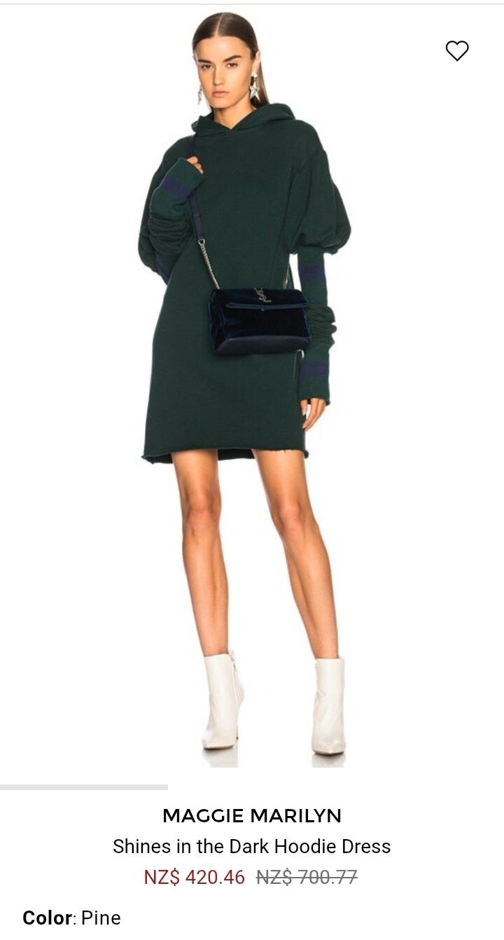 Maggie Marilyn - Maggie Marilyn Green Hoodie Dress Size M on Designer  Wardrobe