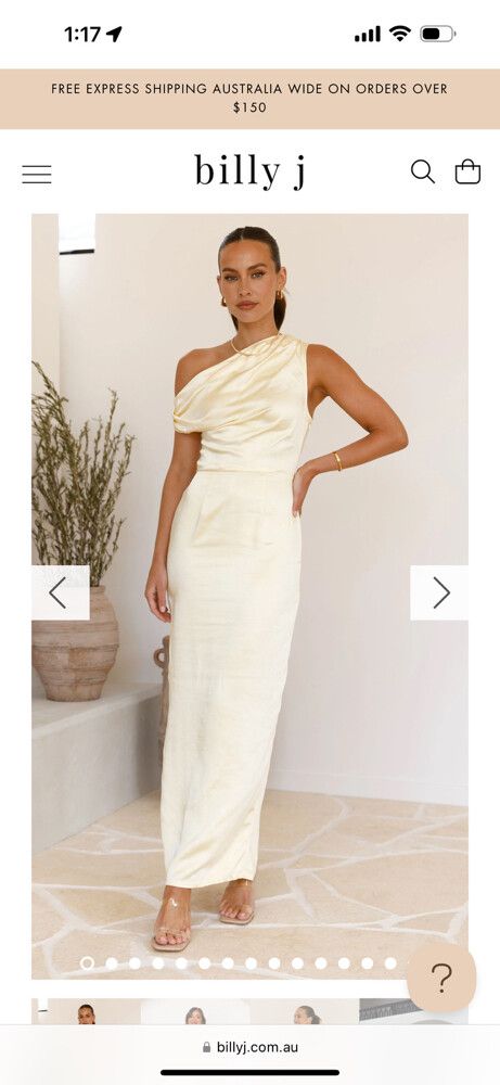 Billy J Boutique - Harlowe Maxi Dress - Yellow on Designer Wardrobe
