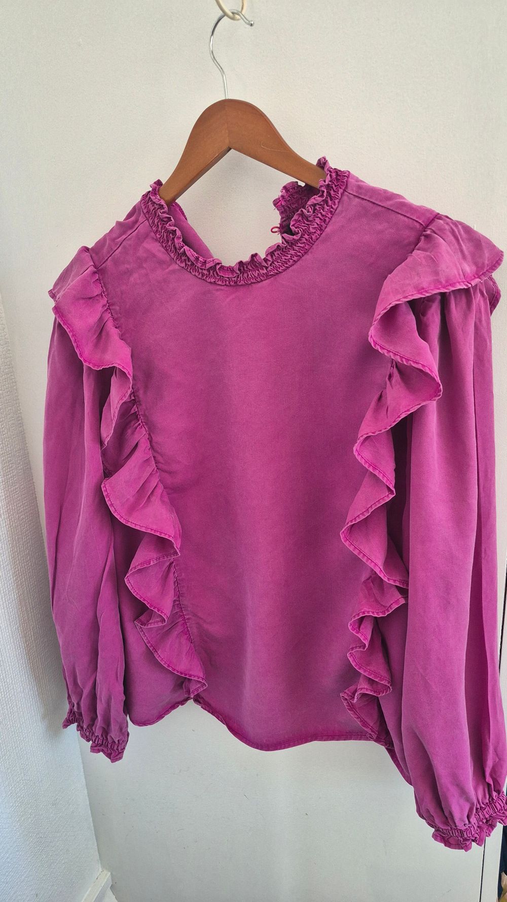 Decjuba Pink Ruffle Blouse