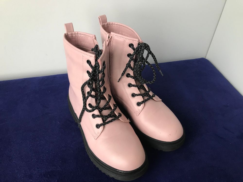 Makenna Boots Pink Lace-Up Boots