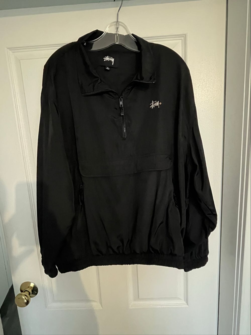 Stussy Black Half-Zip Pullover Jacket