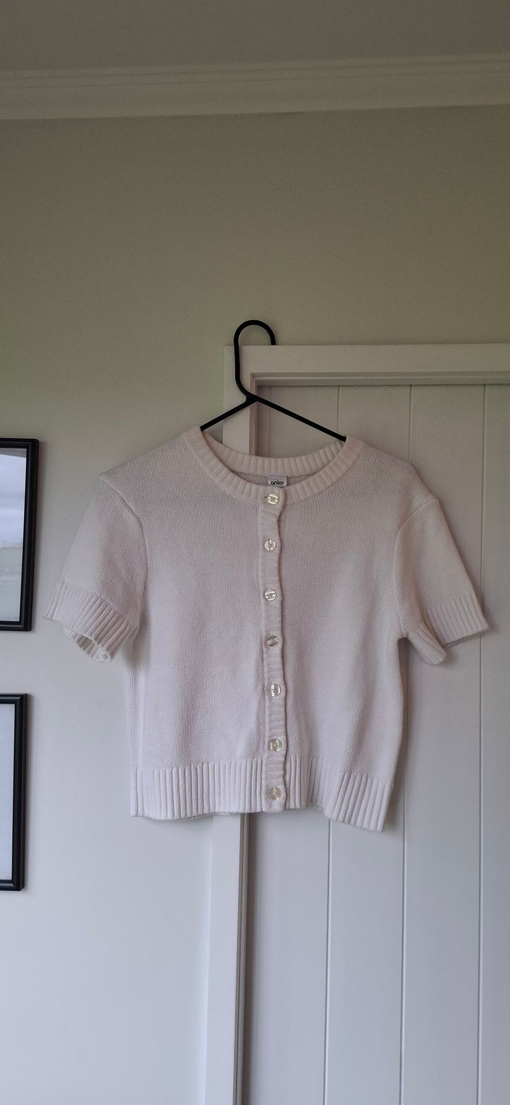 Anko White Short Sleeve Cardigan