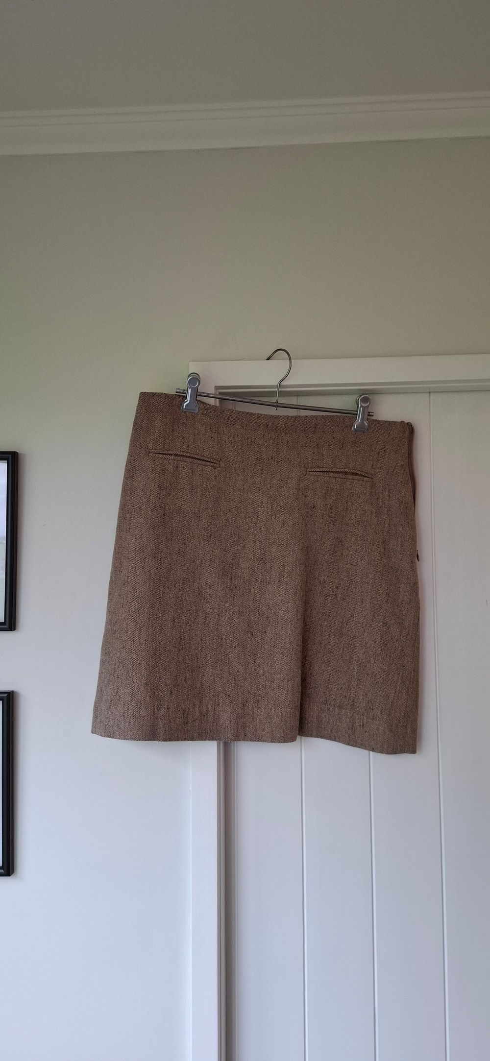 Max Brown Tweed Skirt