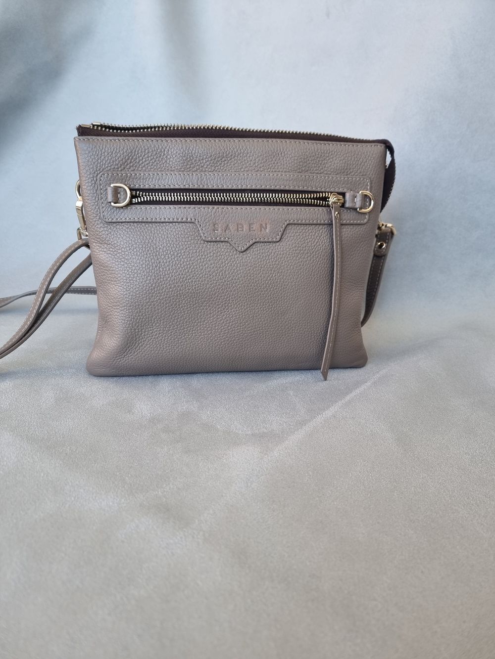 Saben Leather Crossbody Bag in Mink