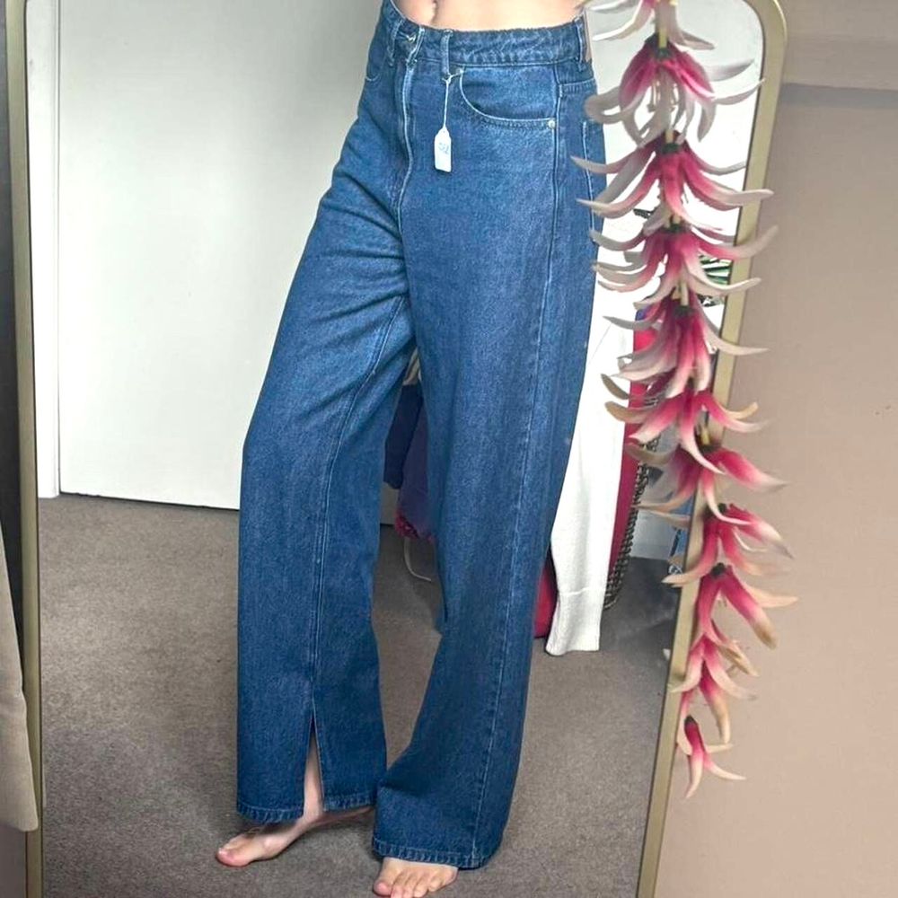 Afends Bella Wide Leg Blue Denim Jeans
