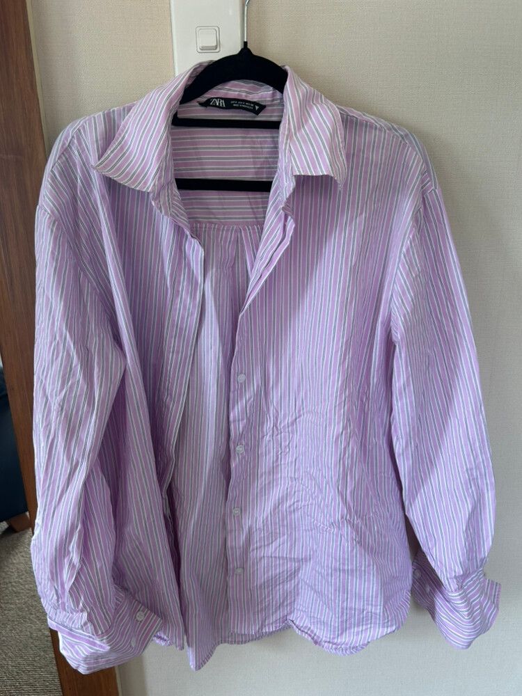 Zara Pink Striped Shirt