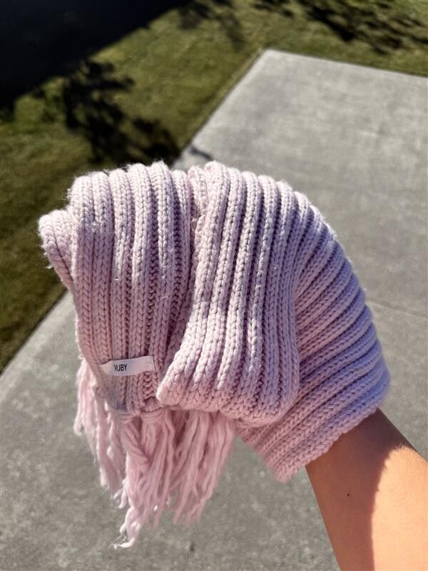 RUBY Pink Knit Scarf