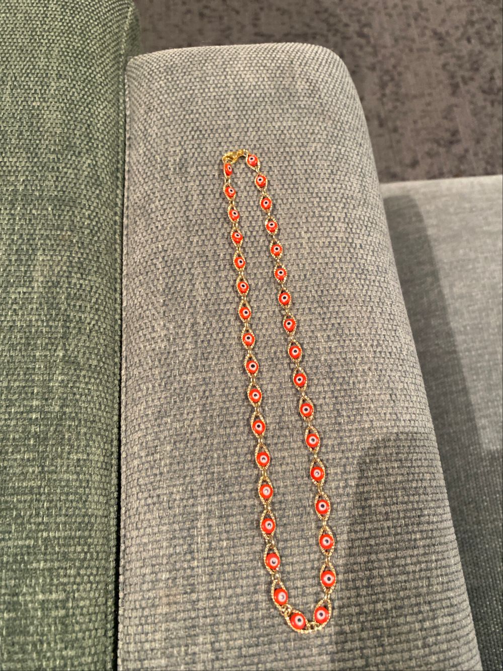 Orange Evil Eye Necklace