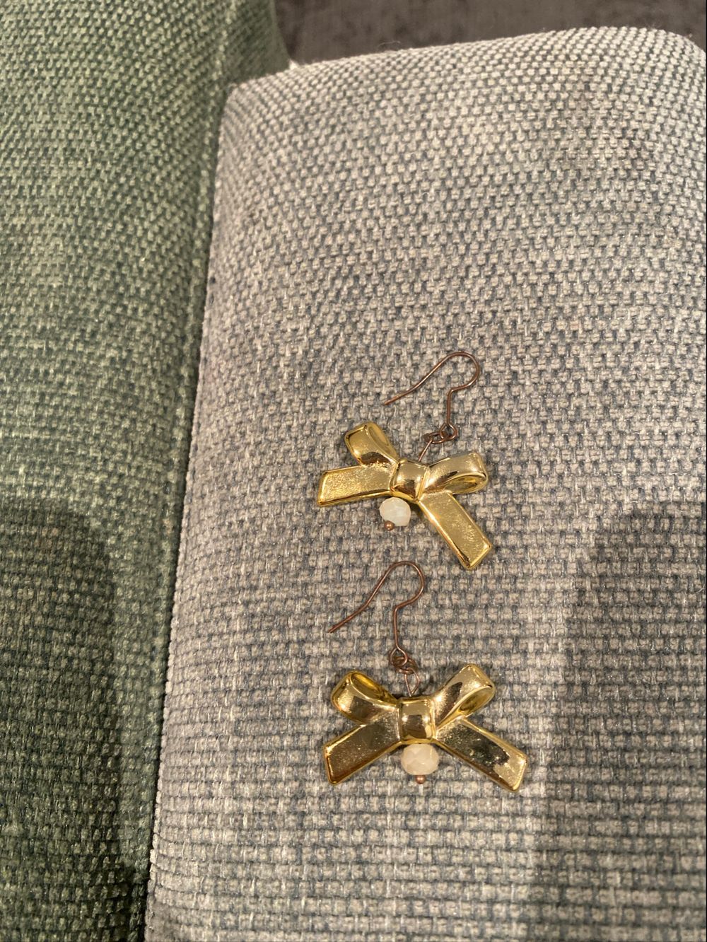 Gold Bow Earrings