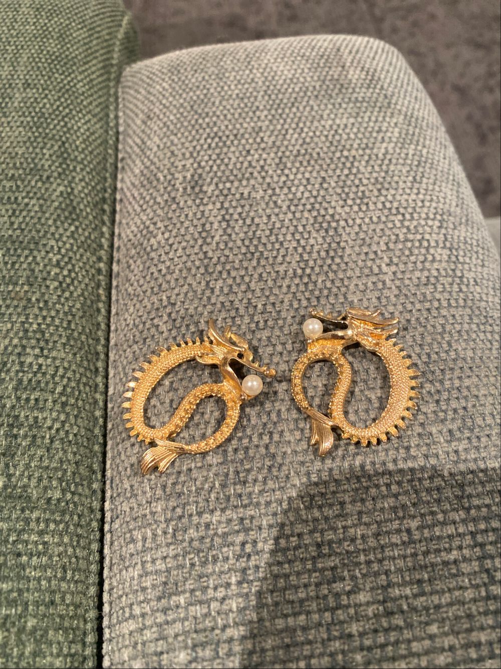 Gold Dragon Earrings