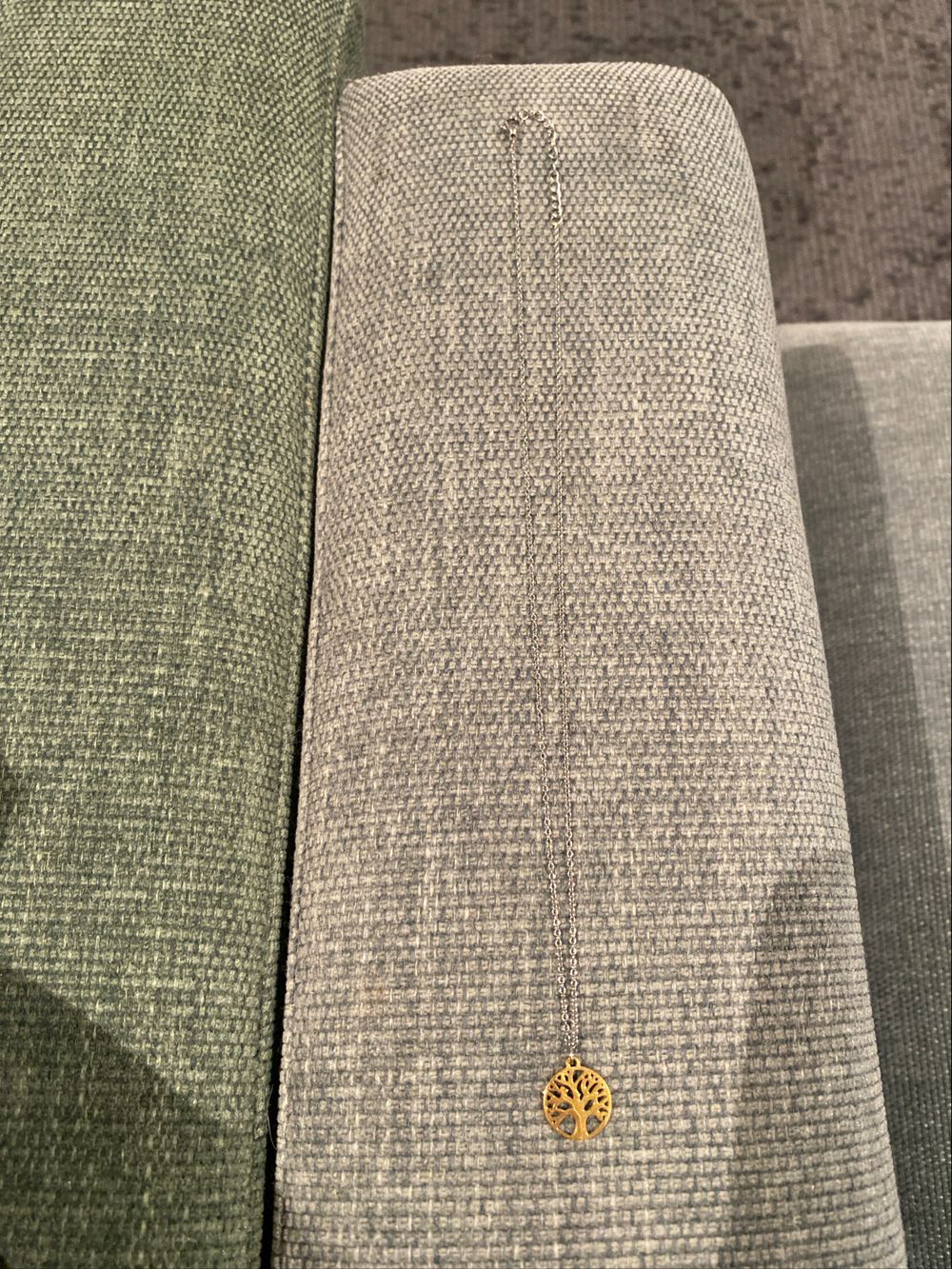 Gold Tree Of Life Necklace with Stainless Steel Chain.