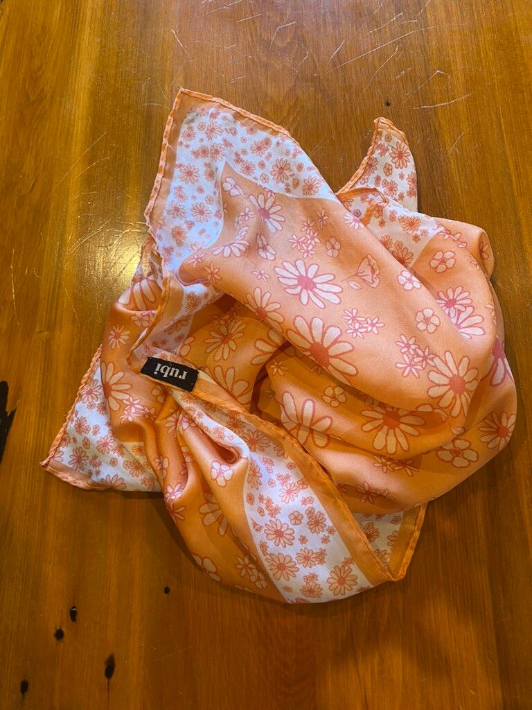 Rubi Orange Floral Print Scarf