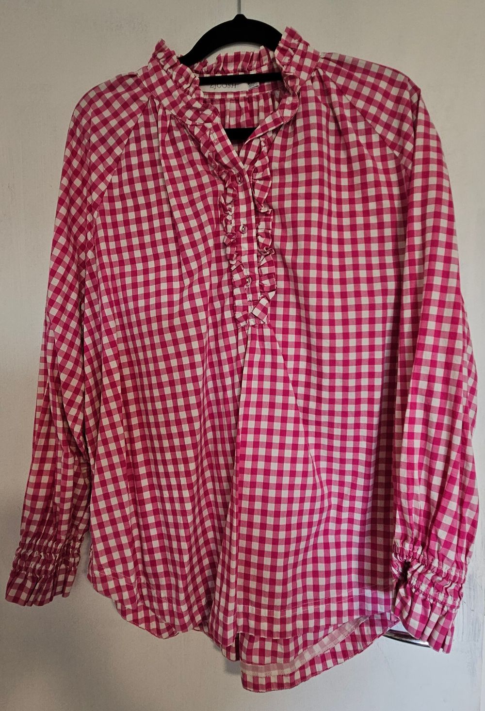 Zjoosh Pink Gingham Long Sleeve Top OS