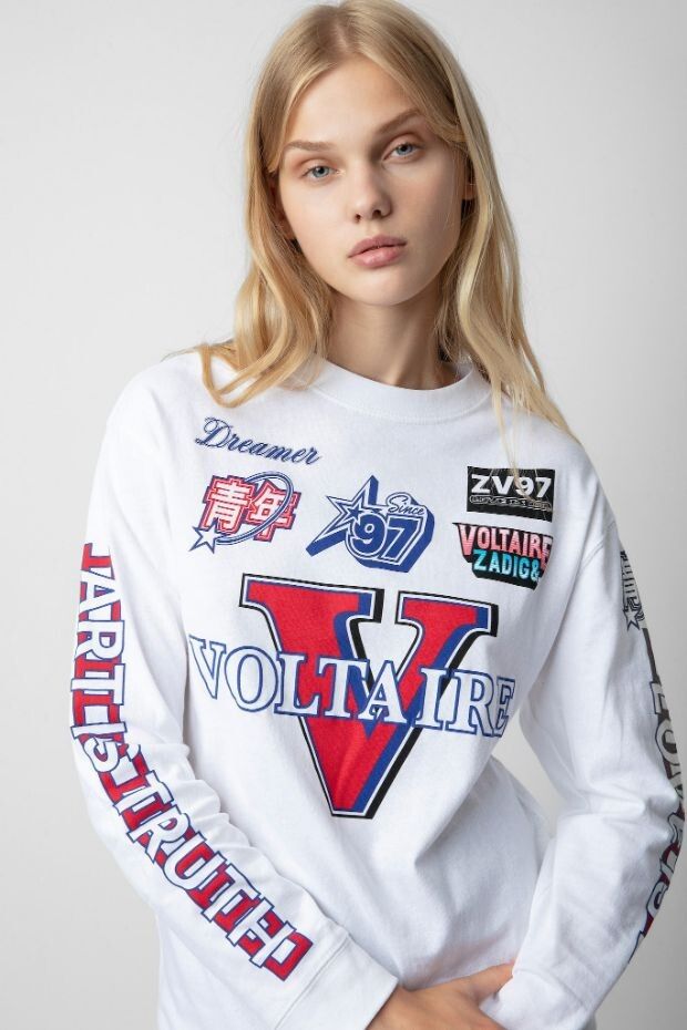 Moto Graphic Long Sleeve Top