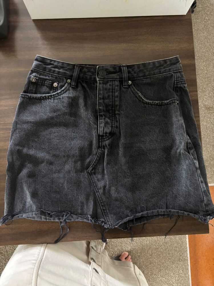 Black Denim Skirt