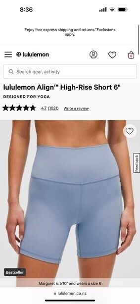 Lulu High Waisted Align Shorts