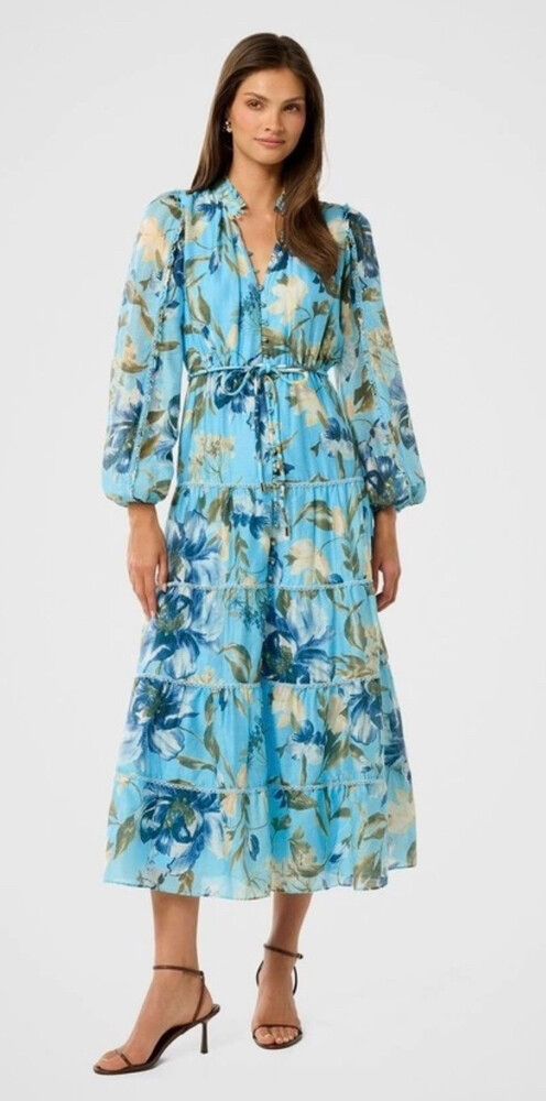 forever new blue floral dress Forever In Blue Floral Maxi Dress