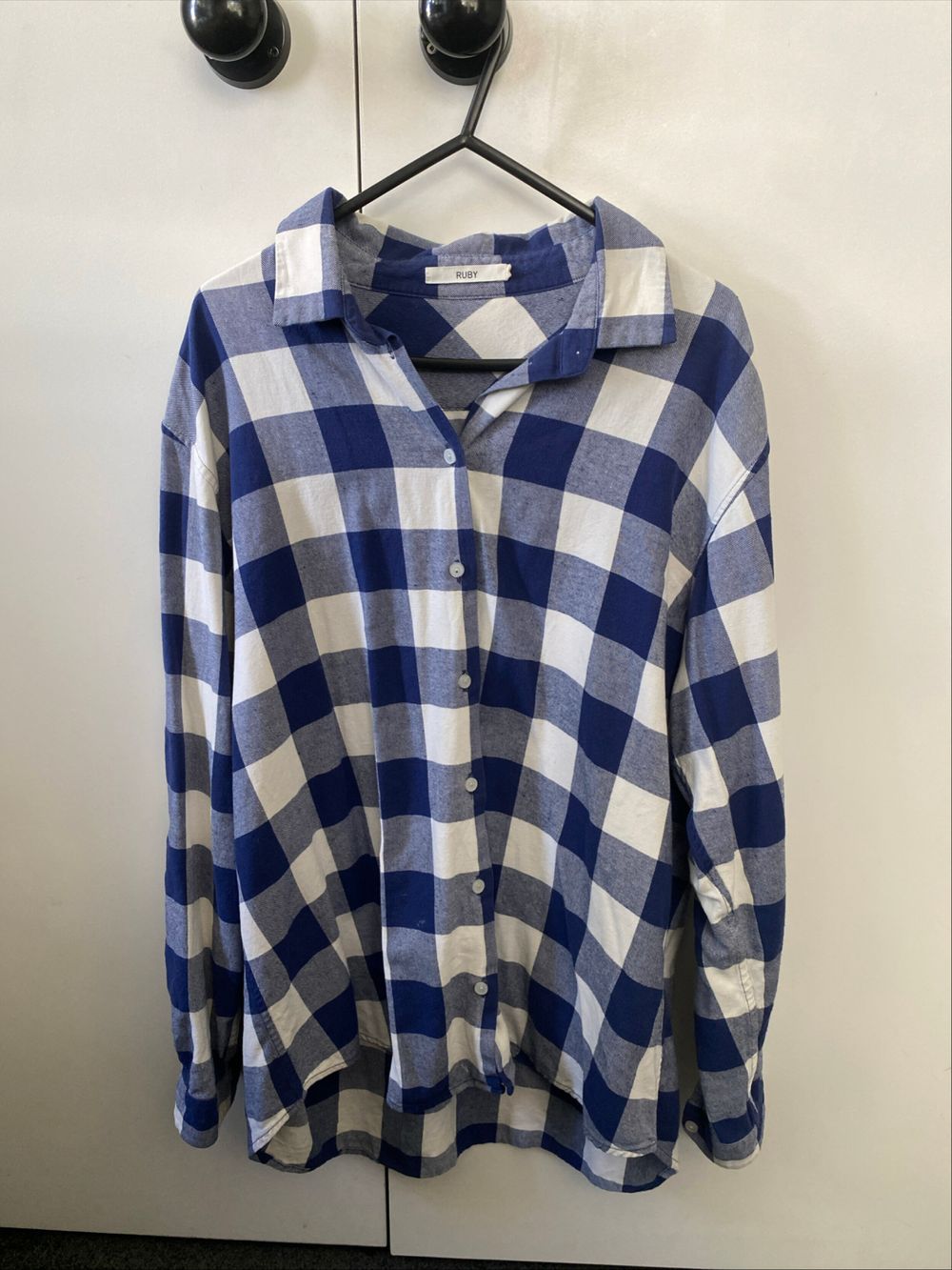 RUBY Blue and White Check Shirt 10