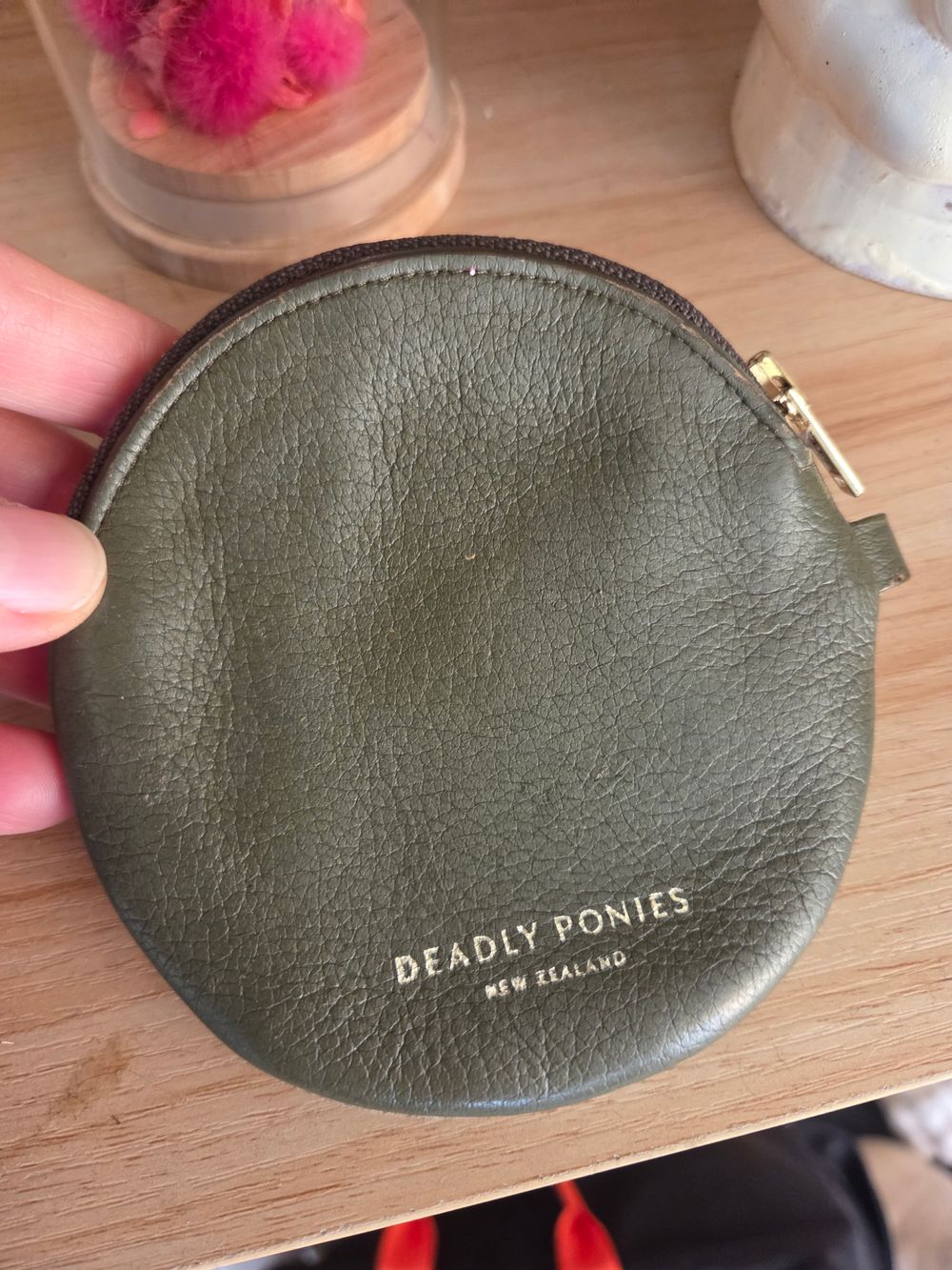 Deadly Ponies Black Leather Coin Purse