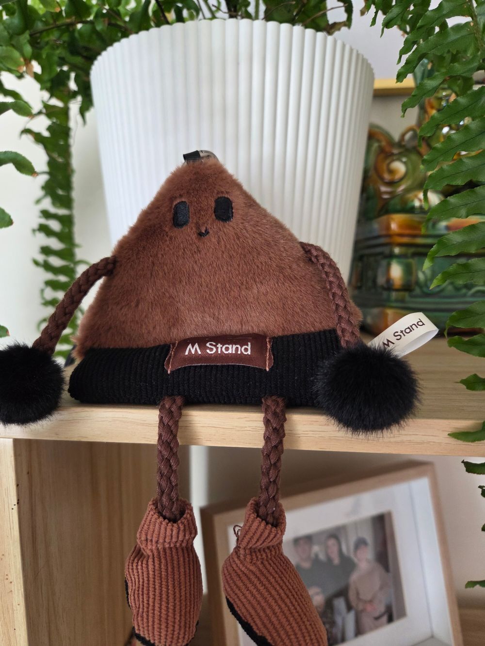MAC M Stand Brown Plush Keyring