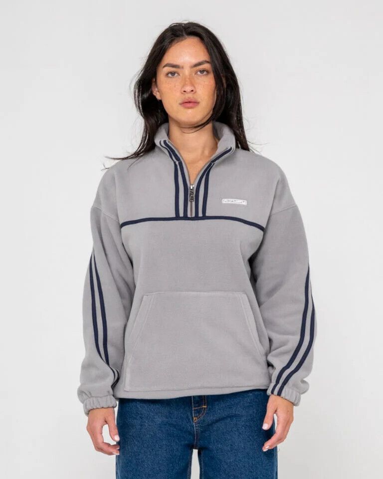 Rusty Bind Me Up Contrast Polar Fleece Sweatshirt