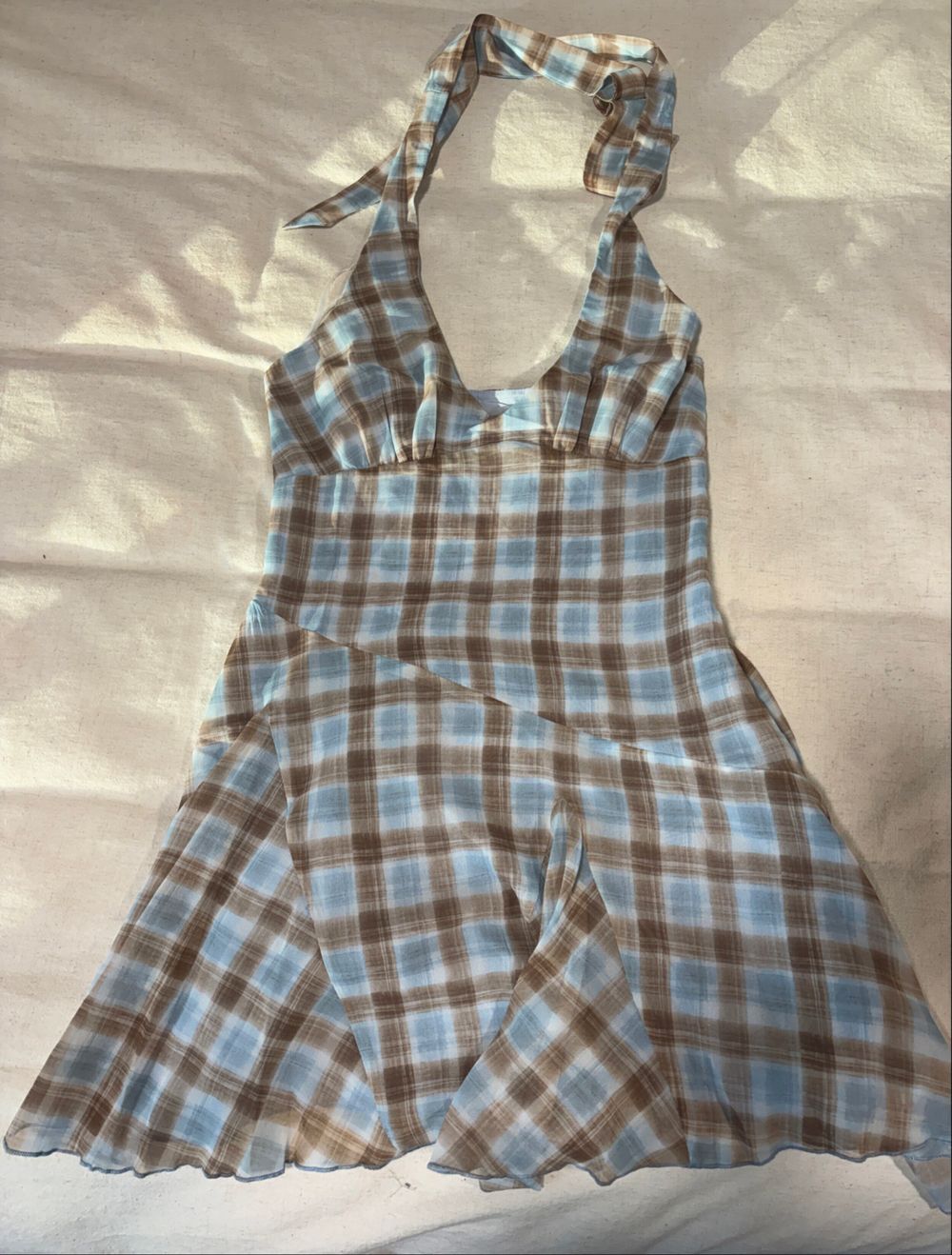princess polly plaid dress Motley Mini | Brown Check | Womens fixed straps Non Princess Polly - Princess Polly