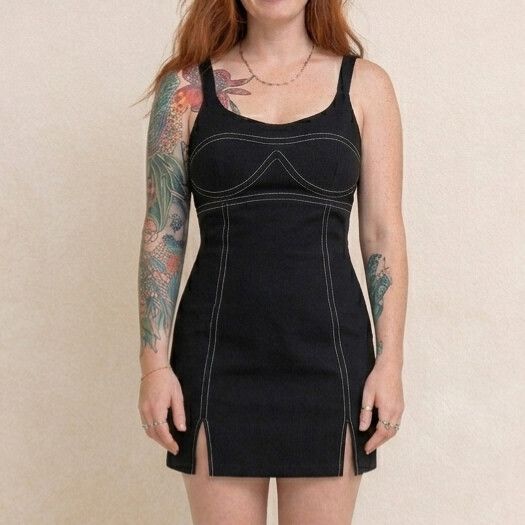 First MSE Black Mini Dress