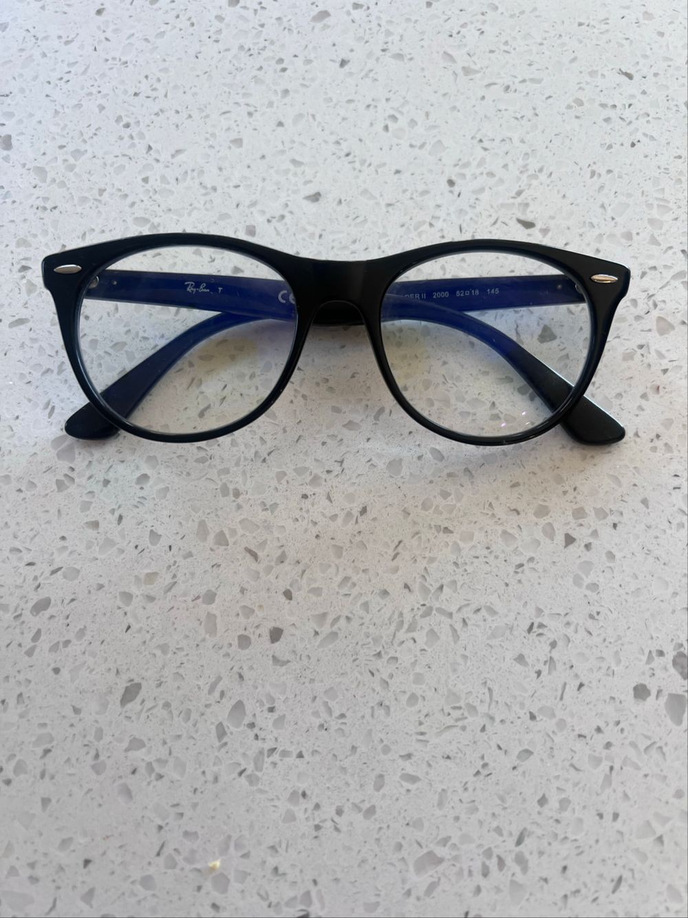 Ray-Ban Black Round blue light glasses