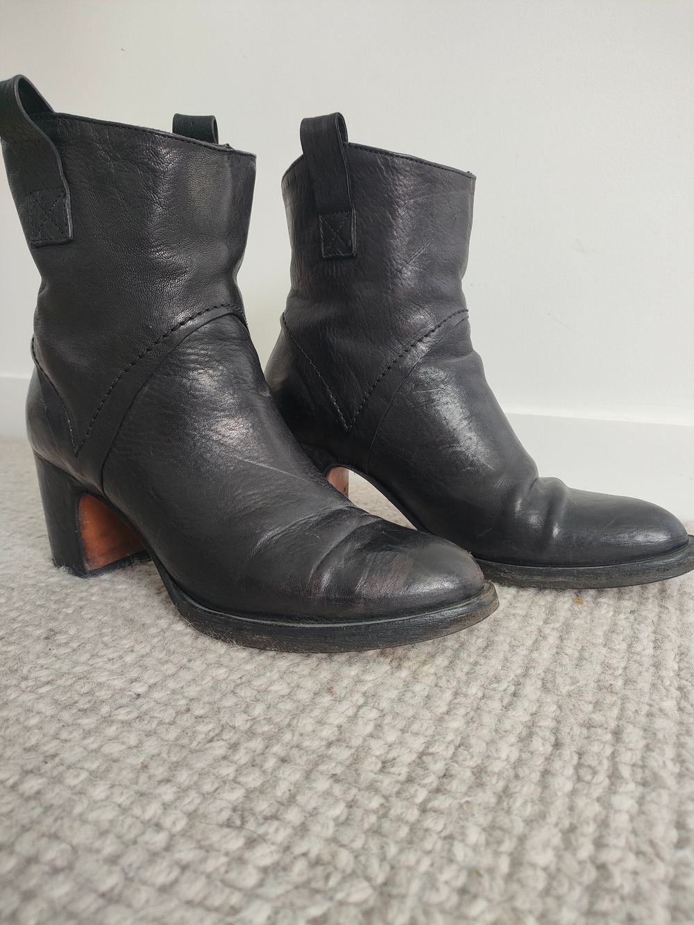 Black Italian Leather boots