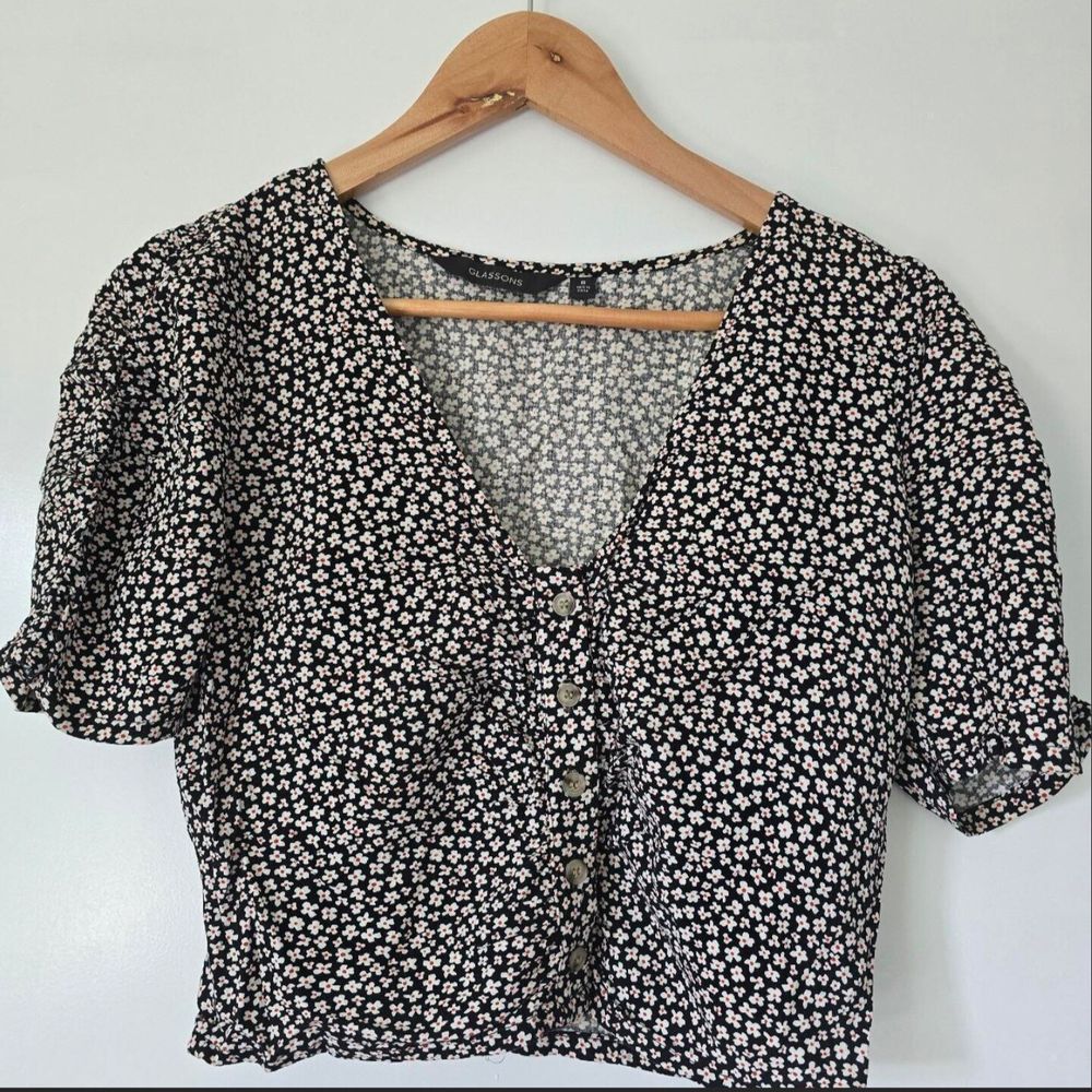 Glassons Black Floral Top