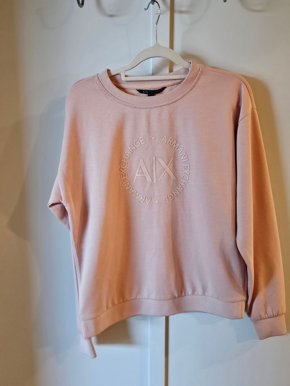Armani Exchange A|X Logo Sweatshirt – Soft Blush Pink